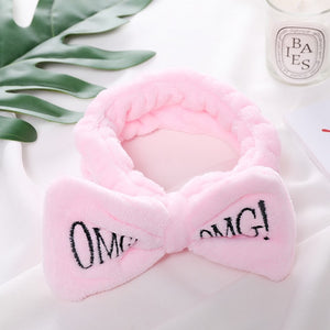 Soft Bow Headband For Women Letters "OMG"