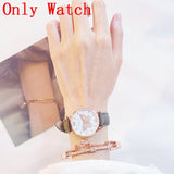 Leather Butterfly Bracelet Wristwatches