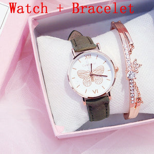 Leather Butterfly Wristwatches (Only watch)